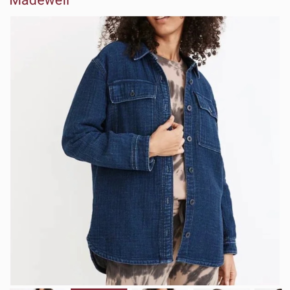 Madewell Indigo Double Weave Shirt Jacket M